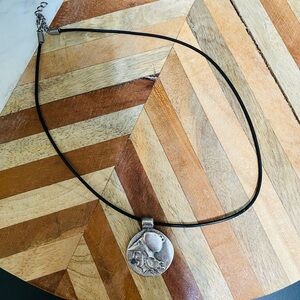 Vintage - Greek Goddess Athena / Leonidas Coin Pendant